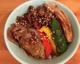 すぐできる冷蔵庫にあるもの野菜で焼き肉丼作り方6写真