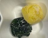 離乳食⭐︎お芋とほうれん草のクリーム和え作り方1写真