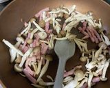 ベーコンと白菜としめじワンパンマヨパスタ作り方1写真