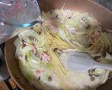 ベーコンと白菜としめじワンパンマヨパスタ作り方4写真