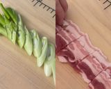 5分!レンチンで豚キムチーズ 釜玉うどん作り方1写真
