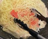 塩辛と明太子のクリームチーズパスタ作り方5写真