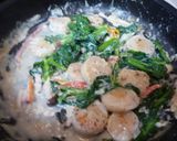 なばなと帆立のクリームあえ作り方3写真