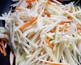 節約☆大根の皮のきんぴら作り方2写真