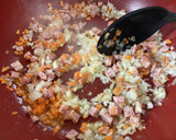 冷やご飯活用！トロトロ卵のピラフ風焼き飯作り方2写真