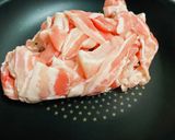 豚バラ肉で・マヨ醤〜ブタ丼作り方2写真