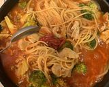 ワンパン★豚肉ブロッコリーのトマトパスタ作り方6写真