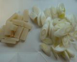 豚肉と餅のオイスターソース炒め作り方1写真