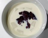 レンジ2分で朝ごはん。豆乳ぜんざい作り方1写真