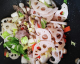 蓮根が主役！野菜たっぷり甘辛肉炒め♪作り方4写真