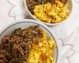 豚ひき肉と獅子唐のそぼろ丼作り方7写真