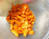 漬時間無きな粉オイケチャ味甘酢人参浅漬け作り方1写真