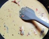 焼き鮭のカルボナーラ風スパゲティ作り方3写真