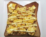 朝食にぴったり刻みのりと卵のマヨトースト作り方4写真