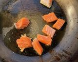鮭としいたけのクリームパスタ作り方1写真