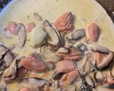 鮭としいたけのクリームパスタ作り方3写真