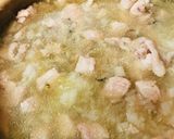 鍋の素で●鶏肉ときのこの玉子とじ雑炊作り方2写真