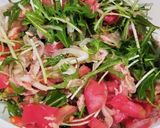 混ぜるだけ☆水菜とトマトのサラダ作り方5写真