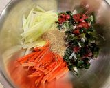 さっぱり☆野菜と海藻のサラダ作り方1写真