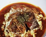 フライパンで簡単！牛モモ肉赤ﾜｲﾝ煮込み作り方7写真