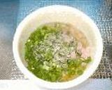 料理？ネギと魚肉ソーセージ入り卵焼き作り方2写真
