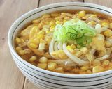 ５分で簡単♪コーンとふわふわ玉子のうどん作り方5写真