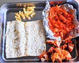 鶏の唐揚げキムチーズ油揚げピザ作り方2写真