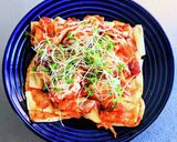 鶏の唐揚げキムチーズ油揚げピザ作り方7写真