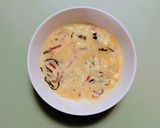 簡単昼食！お節の残り卵松前漬けとろろご飯作り方2写真