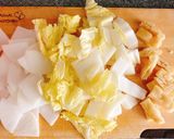 レンジで白菜、大根、油揚げのさっと煮。作り方1写真