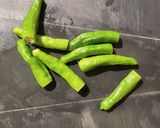 塩昆布で味付け簡単!ひき肉とししとう炒め作り方1写真