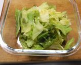 わが七坪農園の茹でキャベツの塩昆布和え作り方5写真