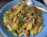 簡単ジャガイモと豚肉の醤油炒め作り方4写真