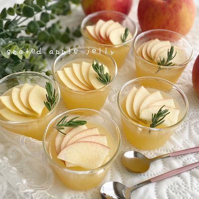 変色しない☆すりおろしりんごゼリー by このnon 【クックパッド