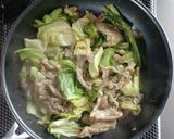 材料2つ☆豚こまキャベツの簡単味噌炒め。作り方5写真