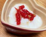 正月明けに☆蜂蜜ヨーグルトにチョロギ乗せ作り方5写真