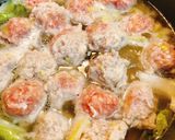 ぽかぽか♪ 肉だんごと白菜のスープ煮作り方6写真
