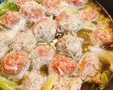 ぽかぽか♪ 肉だんごと白菜のスープ煮作り方6写真