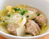 ぽかぽか♪ 肉だんごと白菜のスープ煮作り方7写真