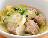ぽかぽか♪ 肉だんごと白菜のスープ煮作り方7写真