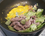 キャベツとエリンギの焼肉風炒め丼作り方5写真