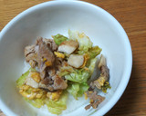 キャベツとエリンギの焼肉風炒め丼作り方7写真