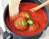 レンジで朝ごはん。肉団子スープ作り方3写真