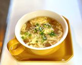 5分簡単✨なめこと卵のふわトロ中華スープ作り方8写真