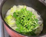 豆苗とネギの中華風かきたまスープ作り方4写真