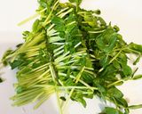 豆苗とネギの中華風かきたまスープ作り方1写真