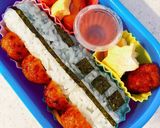 男の子キャラ弁♪かんたん新幹線♪はやぶさ作り方1写真