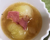 丸ごと玉ねぎと炒め玉ねぎのスープ作り方6写真