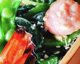 お弁当★レンジだけ簡単小松菜✕ソーセージ作り方5写真