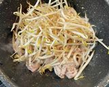 節約料理+スタミナがつく豚ニラもやし作り方4写真